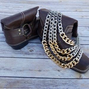 Chunky Gold & Silver Cato Tiered Necklace NWT